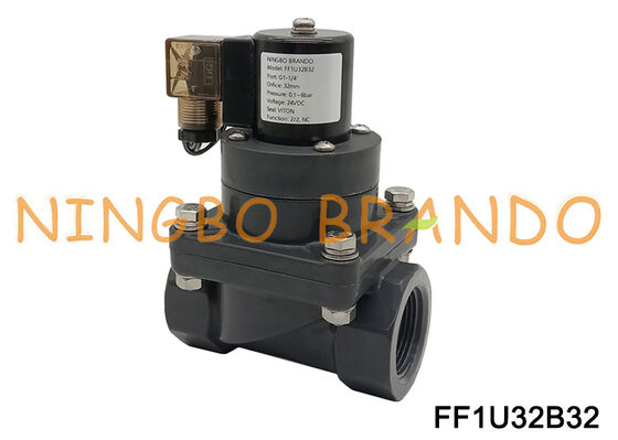 1-1/4" électrovanne électrique anti-corrosion chimique UPVC DN32