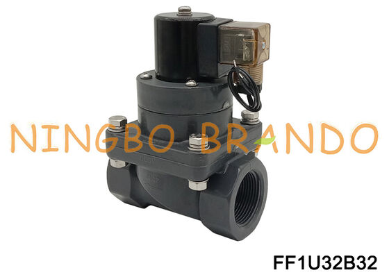 1-1/4" électrovanne électrique anti-corrosion chimique UPVC DN32