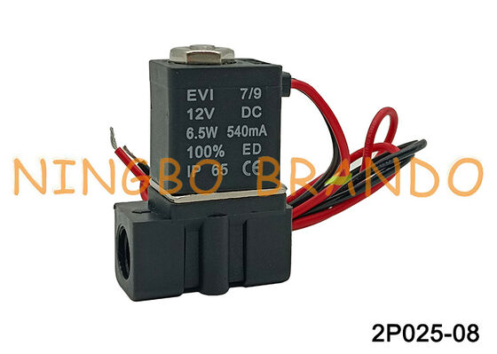2P0250-08 Électrovanne à 2 voies 1/4" Électrovanne pneumatique en plastique