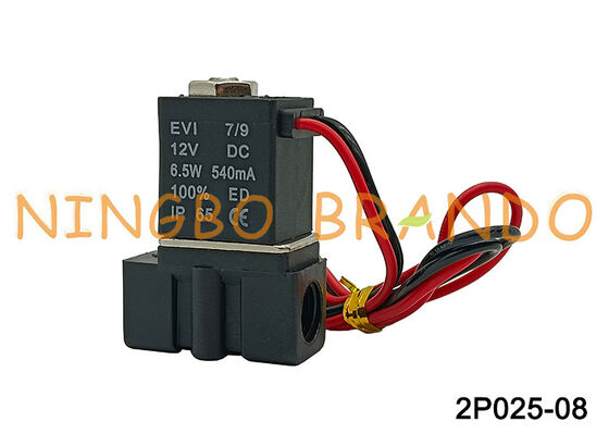 2P0250-08 Électrovanne à 2 voies 1/4" Électrovanne pneumatique en plastique