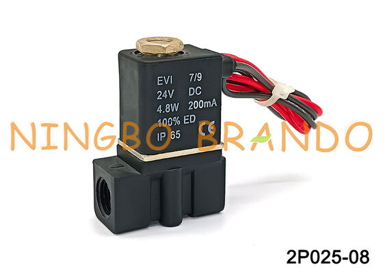 Électrovanne pneumatique en plastique à action directe, 2P025-08, pour Air et eau, DC24V