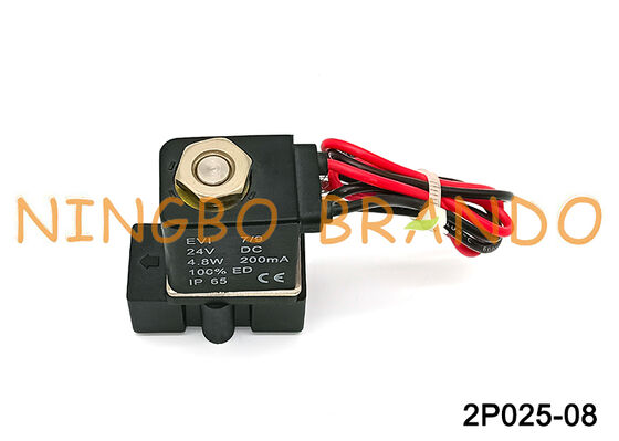 Électrovanne pneumatique en plastique à action directe, 2P025-08, pour Air et eau, DC24V