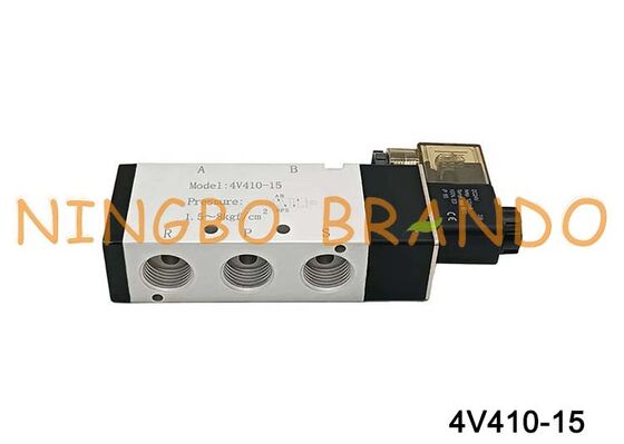 AIRTAC – électrovanne d'air de Type 1/2 pouces, 4V410-15, 12V, 24V, 110V, 220V, bobine unique, 2 positions, 5 voies