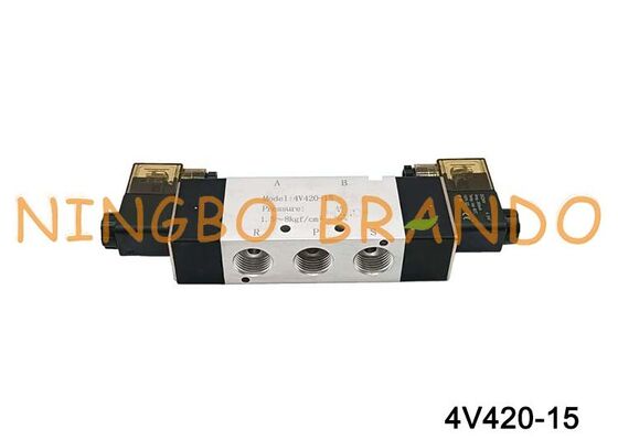 Électrovanne de Type AIRTAC, vanne d'air 4V420-15 DC 12V 24V AC 110V 220V