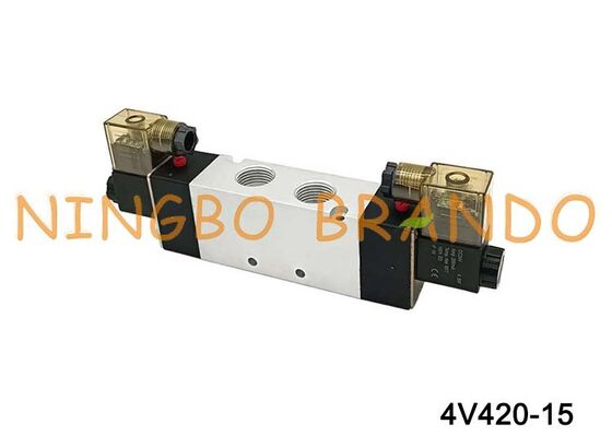 Électrovanne de Type AIRTAC, vanne d'air 4V420-15 DC 12V 24V AC 110V 220V