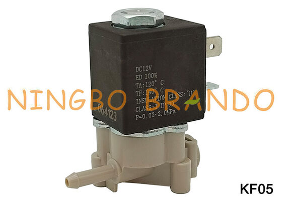 Électrovanne d'eau en plastique en Nylon normalement fermée à 2 voies 1/8 ''DC12V KF05