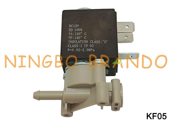 Électrovanne d'eau en plastique en Nylon normalement fermée à 2 voies 1/8 ''DC12V KF05