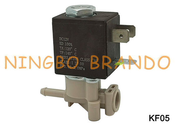 Électrovanne d'eau en plastique en Nylon normalement fermée à 2 voies 1/8 ''DC12V KF05