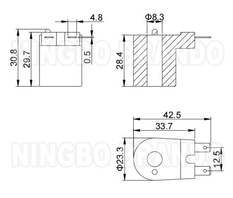 521073 Kit solénoïde à gaz pour vanne de chauffe-eau Suburban 12 Volts
