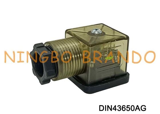 Type A en nylon DIN 43650 du connecteur 18mm MPM Brown de bobine de vanne électromagnétique DIN43650A