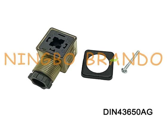 Type A en nylon DIN 43650 du connecteur 18mm MPM Brown de bobine de vanne électromagnétique DIN43650A