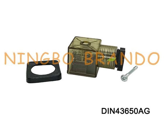 Type A en nylon DIN 43650 du connecteur 18mm MPM Brown de bobine de vanne électromagnétique DIN43650A