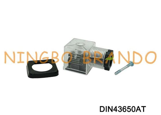 Type transparent DIN 43650 du connecteur 18mm de bobine de vanne électromagnétique DIN43650A