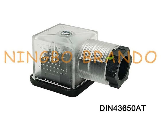 Type transparent DIN 43650 du connecteur 18mm de bobine de vanne électromagnétique DIN43650A