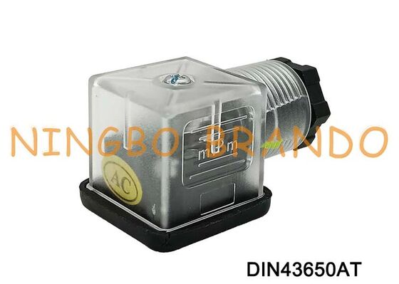 Type transparent DIN 43650 du connecteur 18mm de bobine de vanne électromagnétique DIN43650A