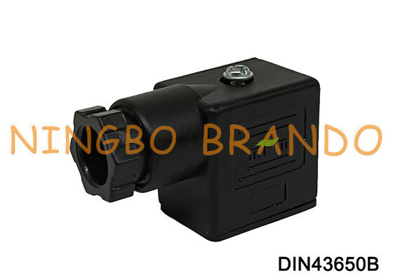 Connecteur de bobine d'électrovanne DIN43650 B MPM noir DIN 43650 type B