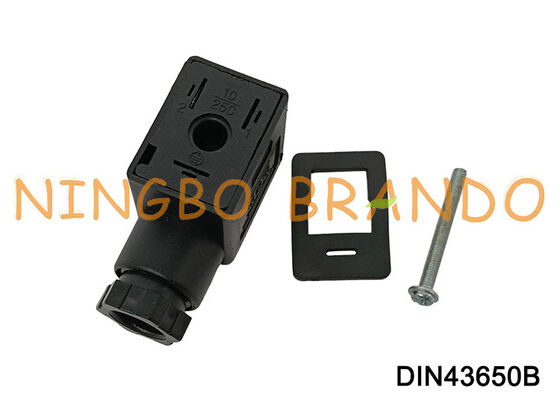 Connecteur de bobine d'électrovanne DIN43650 B MPM noir DIN 43650 type B