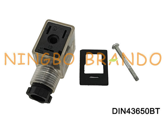 Type transparent DIN 43650 du connecteur 11mm de bobine de vanne électromagnétique DIN43650B B
