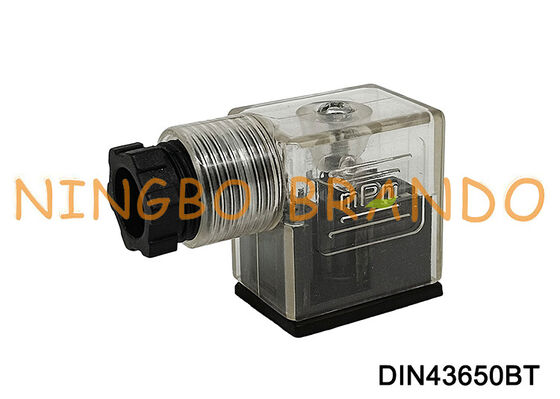 Type transparent DIN 43650 du connecteur 11mm de bobine de vanne électromagnétique DIN43650B B