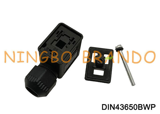 Forme B imperméable du connecteur IP67 DIN 43650 de bobine de vanne électromagnétique DIN43650B