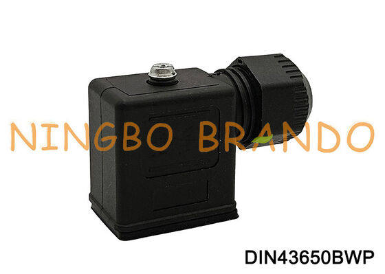 Forme B imperméable du connecteur IP67 DIN 43650 de bobine de vanne électromagnétique DIN43650B