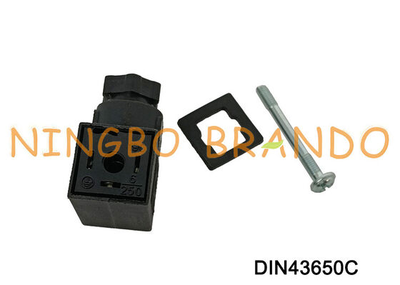 Connecteur de bobine d'électrovanne DIN43650 C MPM noir DIN 43650 type C