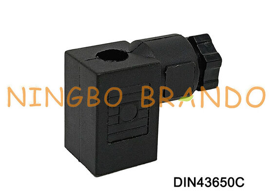 Connecteur de bobine d'électrovanne DIN43650 C MPM noir DIN 43650 type C