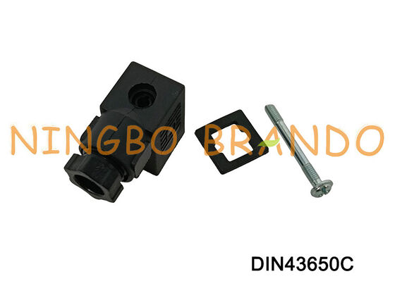 Connecteur de bobine d'électrovanne DIN43650 C MPM noir DIN 43650 type C