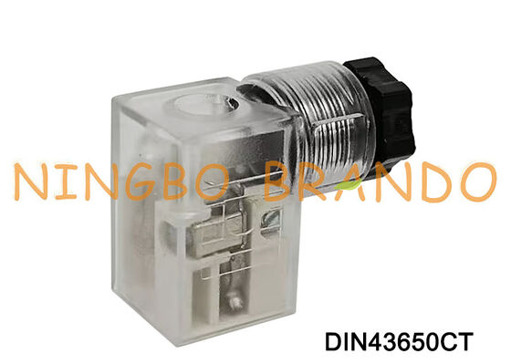 DIN43650C Solenoid Valve Coil Connector 9.4mm Transparent DIN 43650 Type C