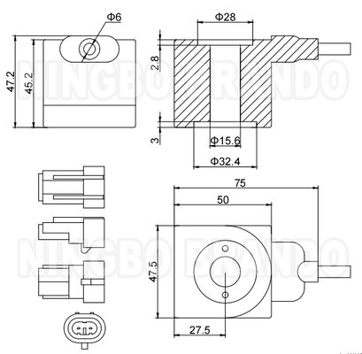 24 Vdc bobine électromagnétique pour le régulateur de pression METATRON