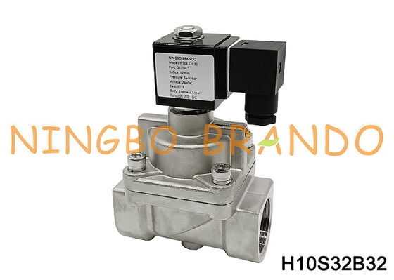 DN32 1-1/4'' 6 to 80 bar High Pressure Stainless Steel Solenoid Valve 24V 220V