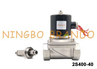 Type d'UNI-D vanne électromagnétique d'acier inoxydable de SUW-40 G1-1/2 » pour le traitement de l'eau DC24V AC220V