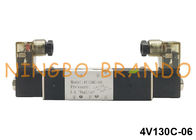 Type 5/3 manière BSPT 1/8&quot; d'AirTAC vanne électromagnétique pneumatique 24VDC 220VAC 4V130C-06