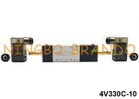 3/8&quot; position 3 gauche des valves pneumatiques 5 électriques de solénoïde de TNP BSPT 4V330C-10 doubles