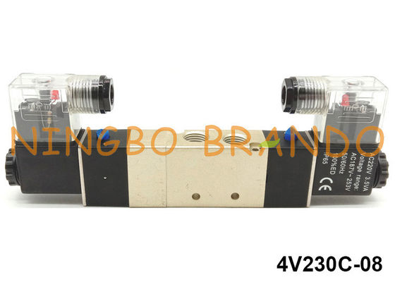 Type vanne électromagnétique pneumatique 1/4&quot; de 4V230C-08 Airtac 5 position 24V de la manière 3