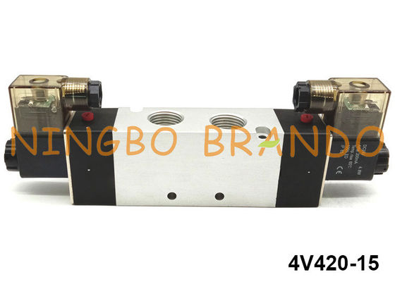 5 type pneumatique 4V420-15 12V 24V d'Airtac de vanne électromagnétique de position de la manière 2