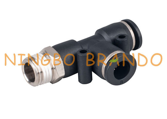 1/4&quot; 8mm relient vite les embouts de durites pneumatiques courus masculins de pièce en t