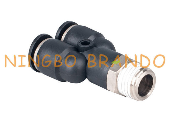 Le type poussée du mâle Y à rapide relient les embouts de durites pneumatiques 1/4&quot; 8mm