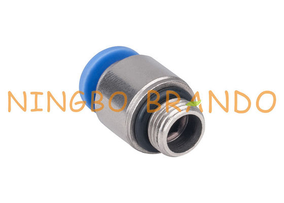 Poussée droite masculine ronde pour relier les embouts de durites pneumatiques 1/4&quot; 8mm