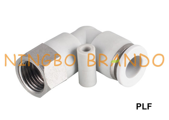Enfoncer femelle de coude de PLF les embouts de durites pneumatiques 1/8&quot; 1/4&quot; 3/8&quot; 1/2 »