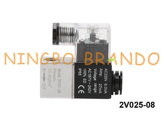 vanne électromagnétique pneumatique de la manière 2V025-1/4 2/2 24VDC 12VDC