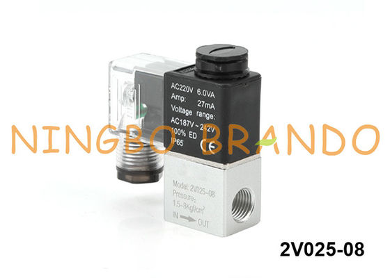 type vanne électromagnétique d'air 1/4&quot; de 2V025-08 Airtac 24VDC 12VDC