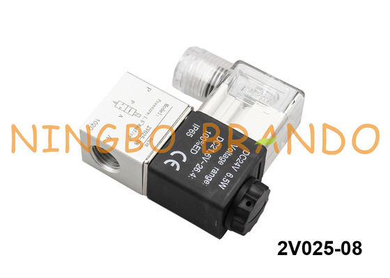 type vanne électromagnétique pneumatique 1/4&quot; de 2V025-08 Airtac 24V C.C de C.C 12V