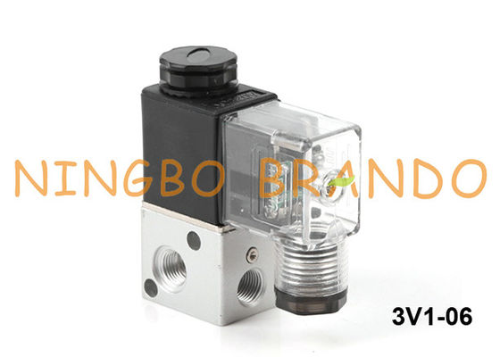 type position pneumatique 24VDC de 3V1-06 Airtac de la manière 2 de la vanne électromagnétique 3