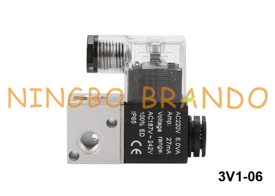 type manière de 3V1-06 Airtac de la vanne électromagnétique d'air 3 1/8&quot; 12V 24V 110V 220V