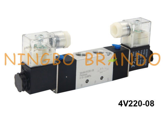 Type 5/2 C.C pneumatique d'Airtac de la vanne électromagnétique de manière 4V220-08-B 24V