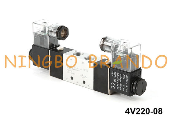 type vanne électromagnétique pneumatique 5/2 4V220-08-B 24VDC de 4V220-08 Airtac