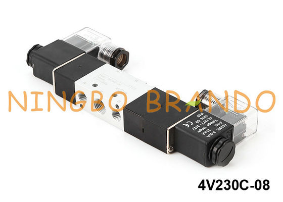 Type 5/3 vanne électromagnétique pneumatique de manière 24V 220V de 4V230C-08 Airtac