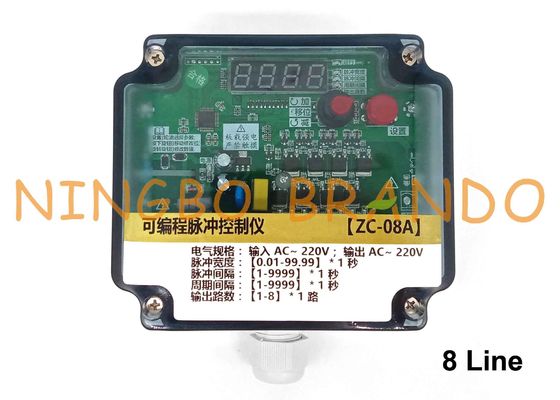8 ligne impulsion Jet Valve Sequential Timer Controller de filtre à manches