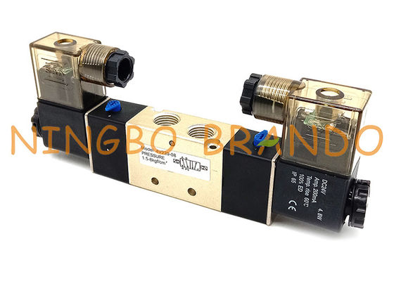 4V220-08 1/4&quot; soupape à air pneumatique de double manière du solénoïde 5/2 de pouce